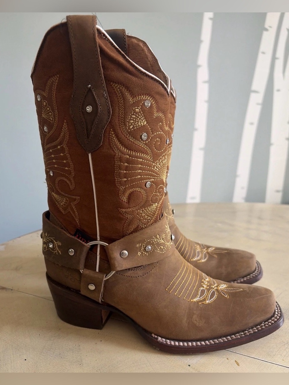 La Ceguara HP Women's Western Cowboy Mexican Handmade Boots Size 24.5 / 7.5-8US